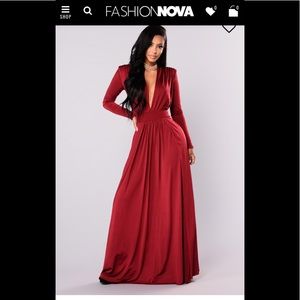 Spree Fashion Nova Dress- Burgandy